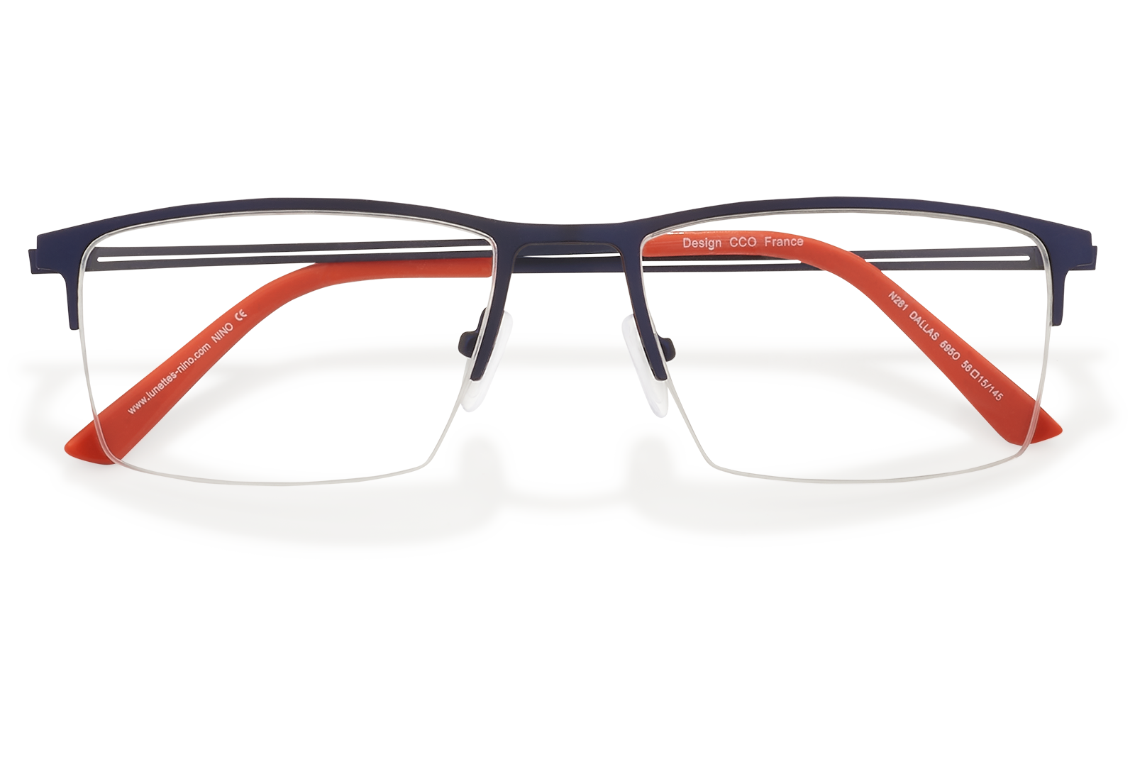 Monture De Lunettes El Nino Noire Et Rose - Style Rectangulaire Cerclé - Occasion Excellente